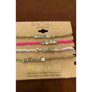 Rachel‎ Roy set of four stretch beaded bracelets